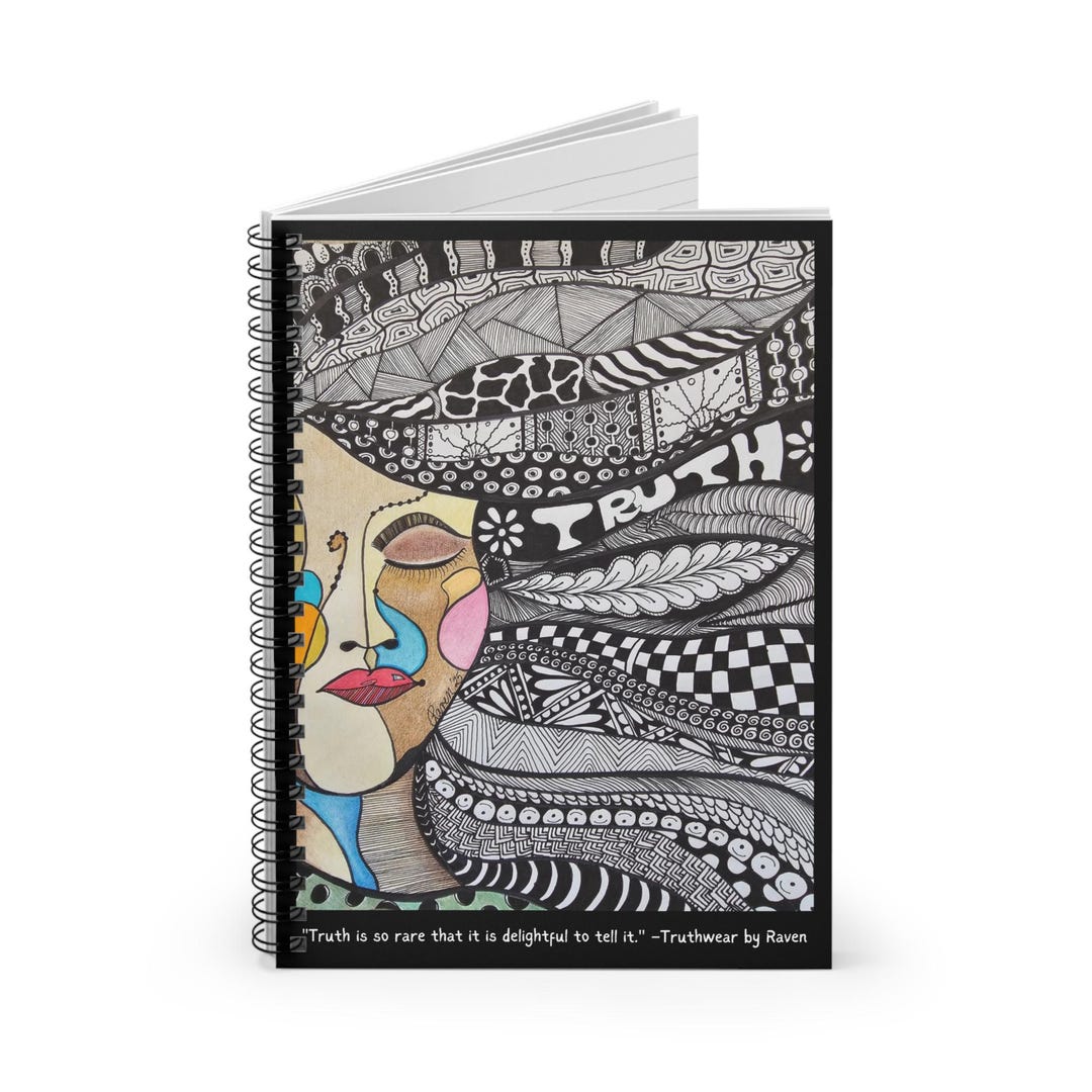 Truth Journal Feminine Truth Journal - Artistic Spiral Notebook for Creative ...