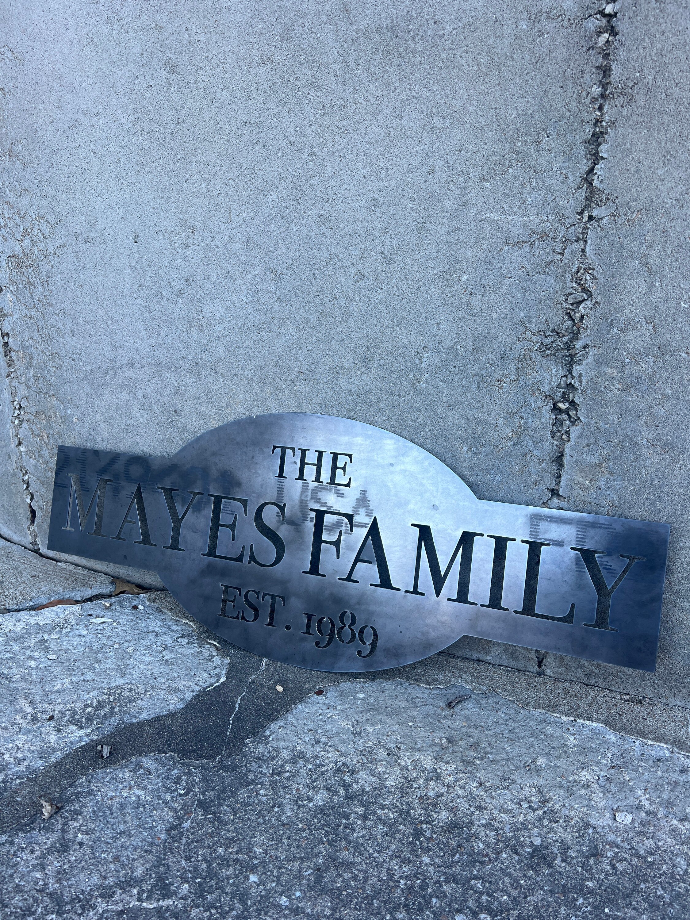 Custom Metal Name Sign Garage Sign Barn Farm Sign Family