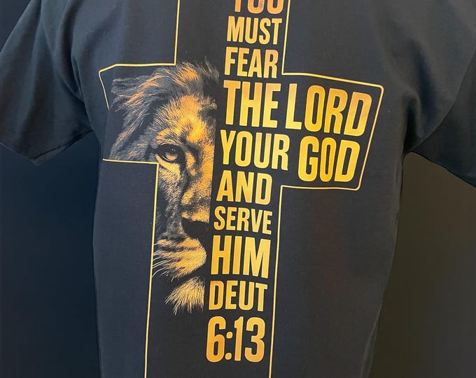 Featured listing image: Lion Cross black tee