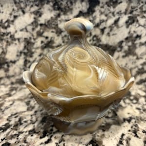 Imperial Slag Glass Candy Dish