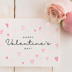 Valentinstag Valentinskarte Valentinstagskarte zum Ausdrucken Postkarte DIN A6 Karte zum Valentinstag digitaler Download online versenden