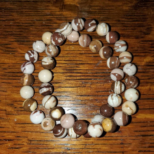 Rare Chocolate Jasper 8mm Crystal Bracelet | Natural Gemstones | Mental Activity | Chakra Balance | Energy Healing | Holistic Jewellery |