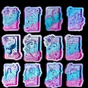 Sternzeichen Tarot Silikonform für Wachs schmilzt Kunstharz & lebensmittelecht