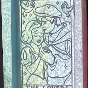 Molde de silicona con forma de carta del tarot de los amantes de la princesa de la nieve para derretir cera, resina y alimentos seguros