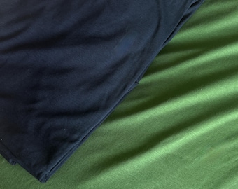 100% Supima Cotton Interlock Fabric, Navy Blue or Forest Green (Minimum 5 Yards Purchase)