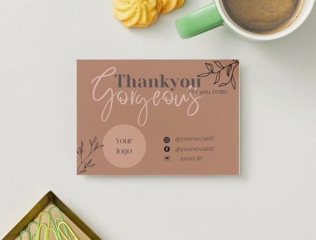 Editable and Printable Thankyou Card || Thankyou Card for Small ...