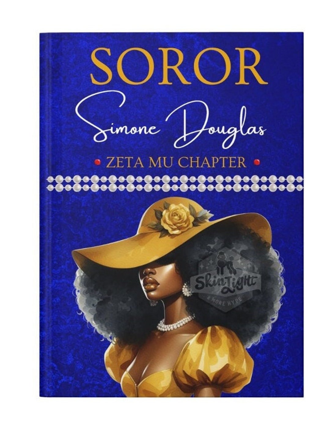 SGRHO Inspired Golden Elegance Journal Personalized Hardcover Stylish 1922 Sorority Gifts