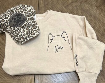 Pull souvenir avec oreilles de chiot pour chien au nom du chien. TOUTES LES RACE DE CHIEN disponibles Pas de chapeau inclus