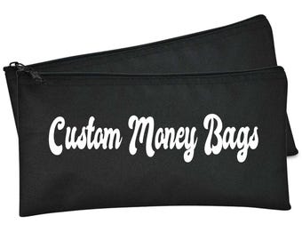 Custom Zippered Money Bag // Supply Casse // Makeup Pouch