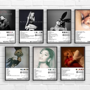 Ariana Grande All Album Poster Set ETERNAL SUNSHINE INCLUDED (Digital Download)