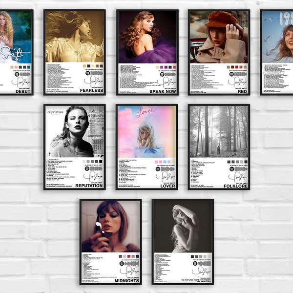 Taylor Swift Album Poster Set INCLUDING TTPD (Digital Download)