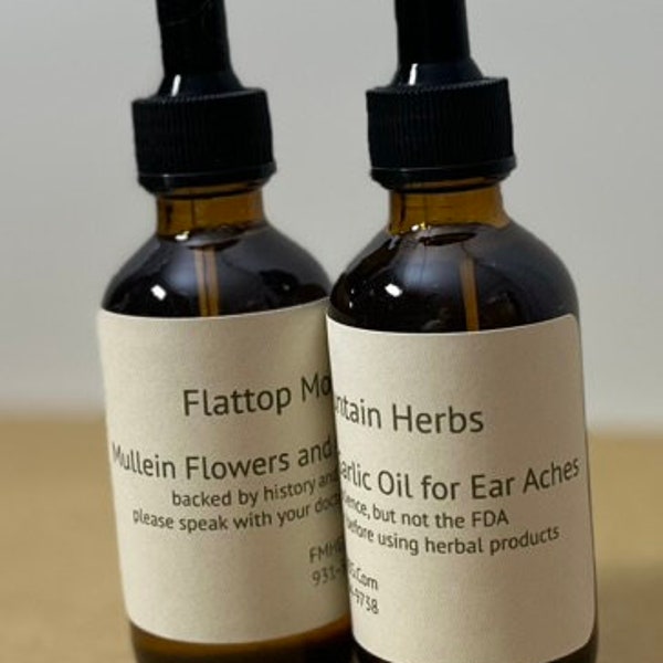 Mullein & Garlic Oil for Ear Aches