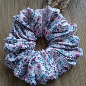 Handmade Scrunchies,  Hair Accessories, Durable Hair Bands, Oversized, Gifts For Her, Unique Scrunchies, Floral Everyday Scrunchies, Cotton