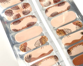 Botanic Beige | Nail Stickers | Nail Wraps | Nail Strips | Stick Nails