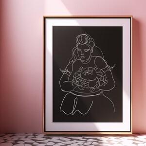 Cancer Zodiac Art, One Line Drawing, Abstract Woman, Body Positivity, Astrology Poster, Zodiac Print, Multiple Sizes, Cancer, Svg Included