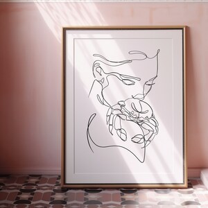 Cancer Zodiac One Line Drawing, Cancer Gift, Digital Art Poster Print, Female Fashion Astrology Wall Decor, Mulitple Sizes, Svg Included