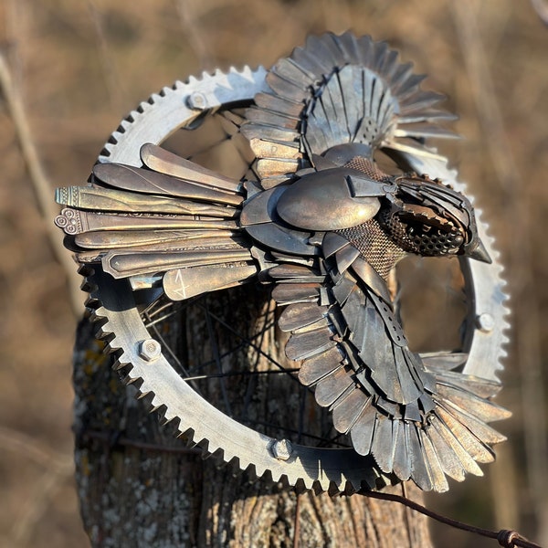 1/1 "Wonder Bird" Recycled Metal Sculpture