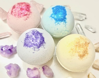 Bombe da bagno Surprise Crystal: canapa e burro di karité - Crystal Vibes