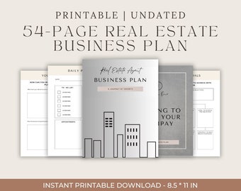 Real Estate Agent Business Plan | Real Estate Marketing | Real Estate Planner | Branding | Real Estate Template