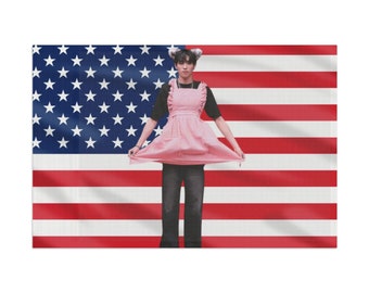 P1Harmony Keeho Dress Meme Drapeau américain, tournée des tapisseries murales 2024