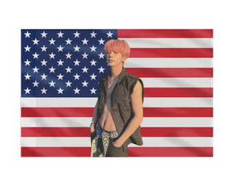TxT Taehyun Amerikanische Flagge, Wandbehang Tour 2024