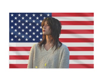 TxT Beomgyu Hübsche Amerikanische Flagge, Wandbehang Tournee 2024