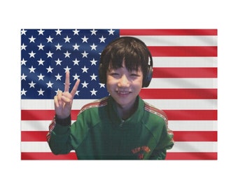 P1Harmony Jongseob Kiddo Bandera estadounidense, gira de tapices de pared 2024