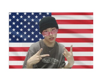 P1Harmony Keeho Meme Amerikaanse vlag, wandtapijttour 2024