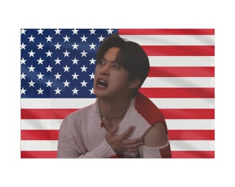 Stray Kids Lee Know Meme Amerikaanse vlag, wandtapijttour 2024