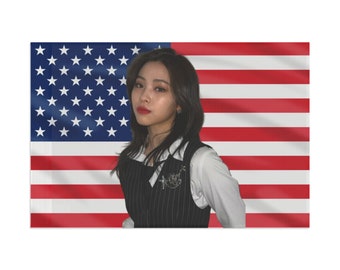 ITZY Ryujin American Flag, Wall Tapestry Tour 2024
