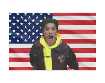P1Harmony Keeho Crazy Meme Amerikaanse vlag, wandtapijttour 2024