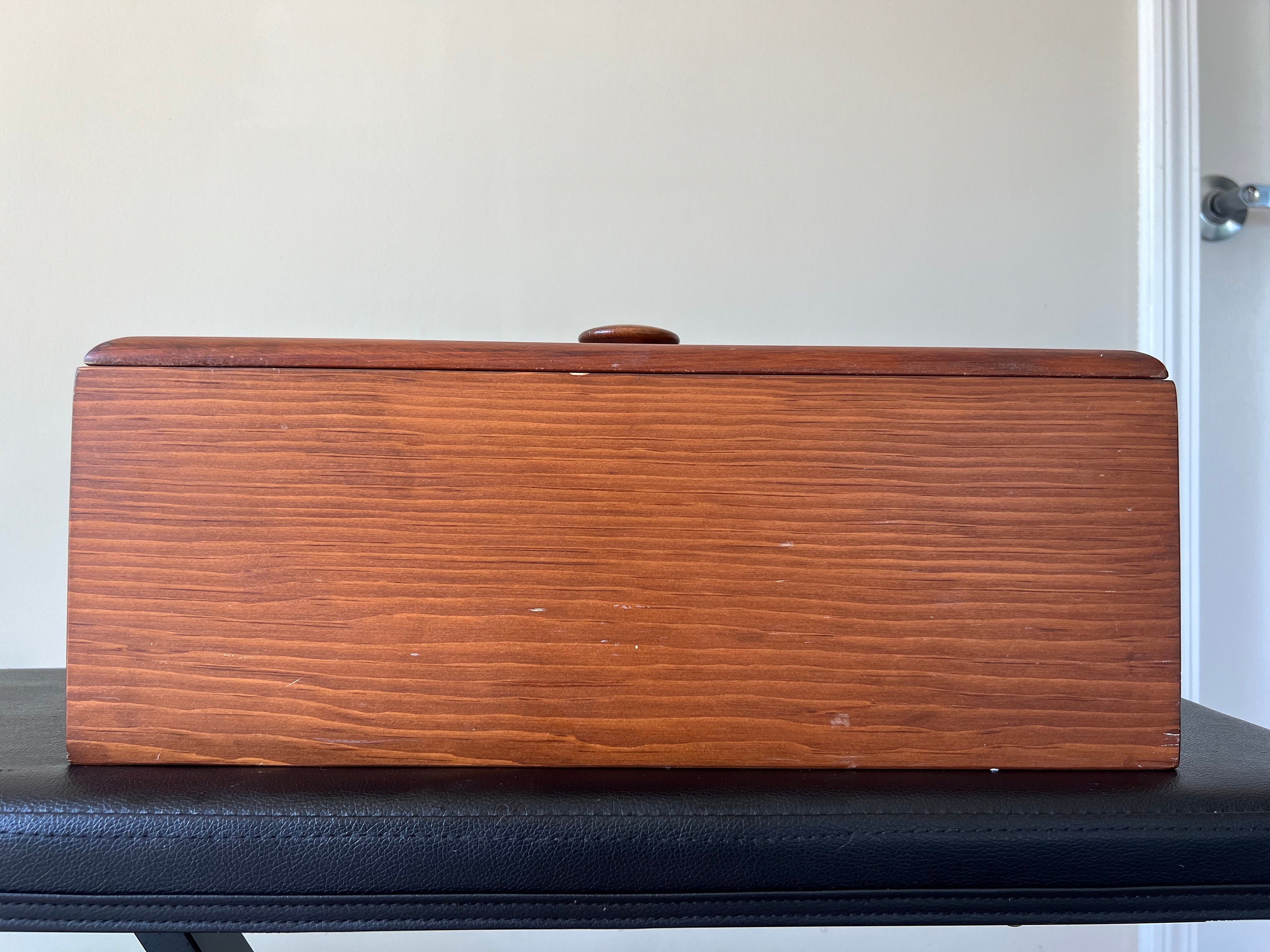 Vintage Wooden Bread Box With the Lords Prayer and Etched Picture of ...