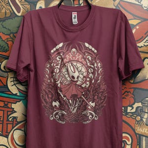 Camiseta de calle Dark Hallownest, camiseta gráfica de juego indie, Metroidvania Hornet, camiseta gamer de Hollow Knight