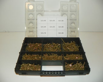 Chipboard screws assortment wood screws set 1124 pieces. Torx screw assortment