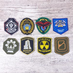 STALKER Faction Patch Set – 8 Embroidered Hook and Loop Badges