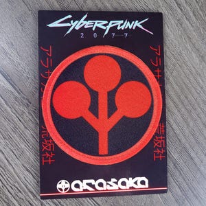 Cyberpunk 2077 Arasaka Patch: Embroidered Edge Hook-and-Loop Fastener