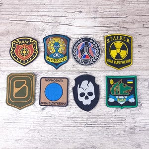 STALKER Embroidered Patch Set – 8 Hook and Loop Tactical Badges