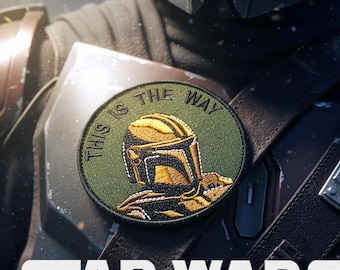 Écusson moral Mandalorien « This is the way » - Badge brodé auto-agrippant inspiré de Star Wars
