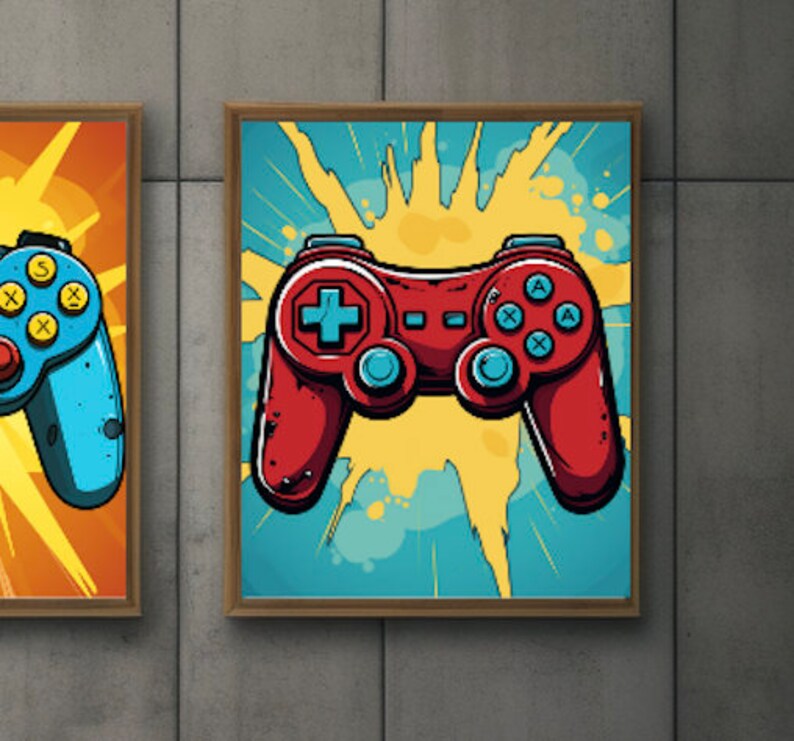 Gaming Prints, Gaming Poster, Gaming Wall Art Set of 3, Gaming Room
