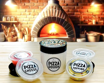 DIY Pizza Slime Kit - with toppings