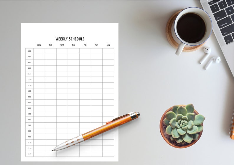 Weekly Planner Pages, Weekly Planner Sheets, Printable Weekly Planner ...