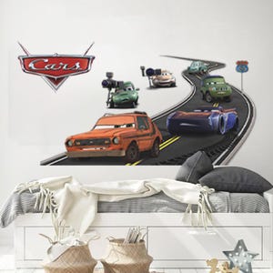 Tapeta Samochody Lightning McQueen Wall Art Mater Naklejka Ścienna Naklejka Ścienna Do Pokoju Dziecięcego Dla Chłopców Naklejka Ścienna Do Pokoju Dziecięcego