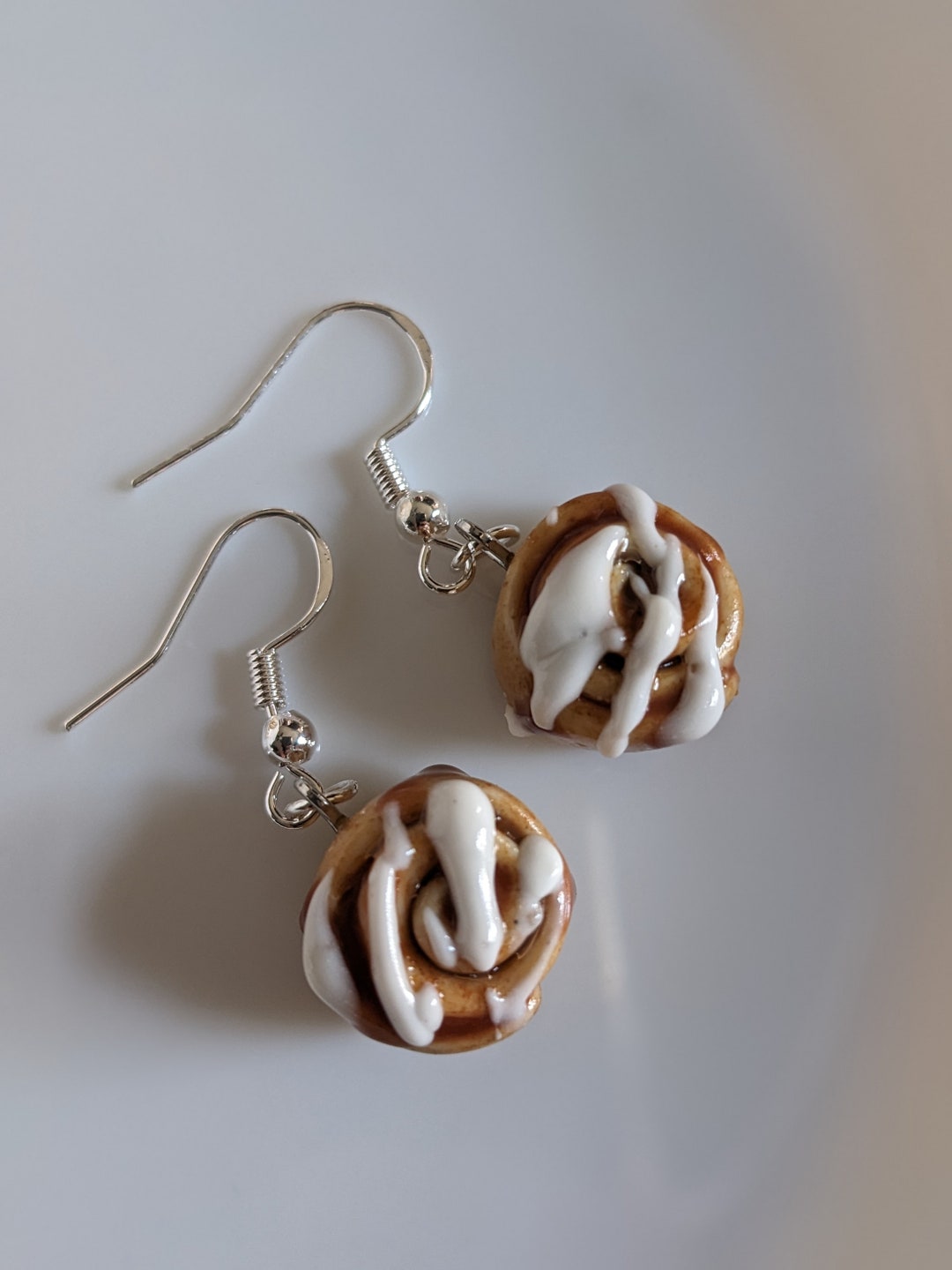 Cinnamon Bun Earrings L Coffee Roll Earrings L Polymer Clay Charms L