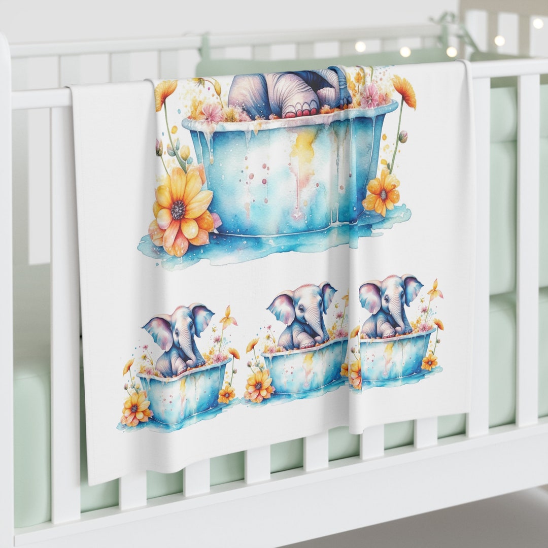 Baby Elephant Baby Swaddle Blanket Elephant Swaddle Baby Blanket Baby