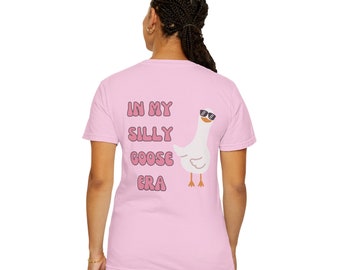 T-shirt de l'ère Silly Goose | pièce en t drôle | ères | Couvercle de pompe | Chemise d'entraînement | Robe t-shirt | Imprimé animalier | Groovy | Pour les femmes