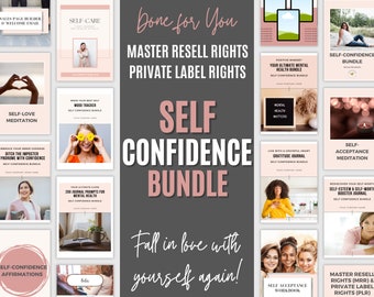 Self Confidence Bundle, Passive Income, Master Resell Rights, Private Label Rights, Done for You, Canva Template, Digital Download