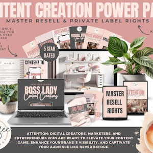 Content Creation Power Pack, Instagram, Pinterest, Small Business Marketing, Coaches and Content Creators, Master Resell Rights, PLR Digital