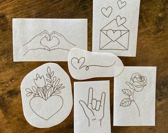 Stick and Stitch Embroidery Patterns: Hearts & Love Designs