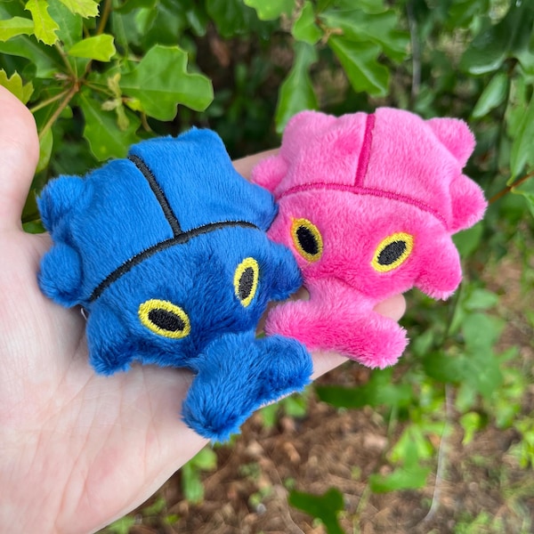 Fidget Toy Heracross | Handmade Weighted Pokemon Plush | Collectible Mini Beanie Beanbag Plushie Gift for Anime Fans | MADE TO ORDER