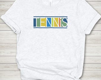 Geometric Tennis Graphic Tee - Bella+Canvas Unisex Shirt